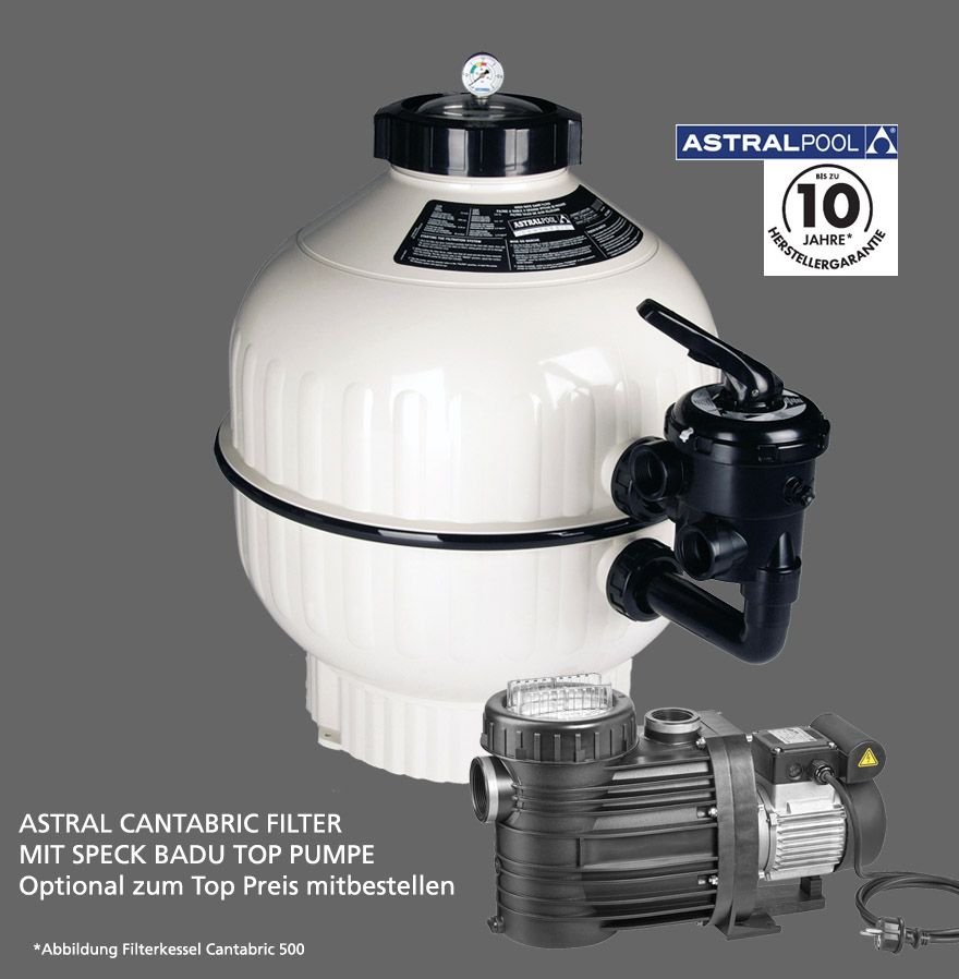 Premium Sandfilter inkl. Sand optional mitbestellen