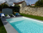Preview: GFK Pool Detente 9 Plage | 960x400x155cm mit Oberflurrollladen Abdeckung