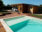 Preview: GFK Pool Detente 8 Plage | 860x400x155cm mit Oberflurrollladen Abdeckung