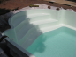 Preview: GFK-Pool ROMAINE 920x370x160 cm mit Oberflurrollladen