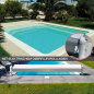 Preview: GFK Pool Oxilia 530x400x155cm mit Oberflurrollladen Abdeckung