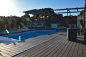 Preview: GFK-Pool ROMA 860x350x155 cm mit Unterflurrollladen