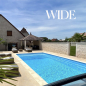 Preview: MON de PRA Wide 65 | 650x370x150cm GFK Pool Set + Wärmepumpe + Poolroboter