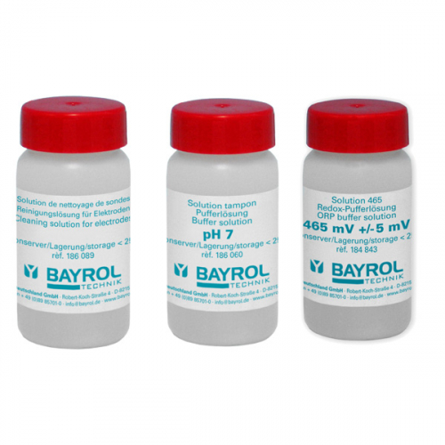 BAYROL Set Pufferlösung 465 mV + pH 7,0 + Reinigungslösung