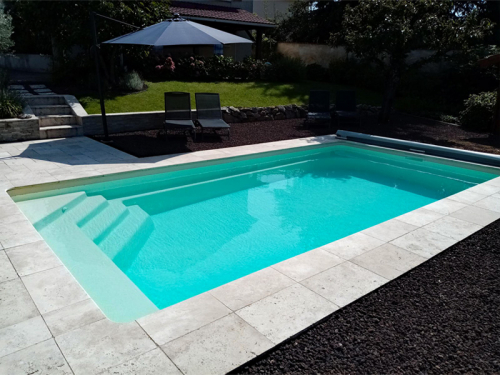 GFK Pool Detente 6 | 600x368x158cm mit Wärmepumpe + Poolroboter
