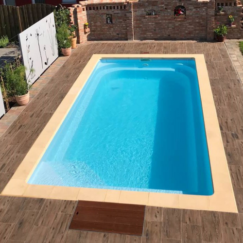 GFK Pool Detente 7 | 700x368x158cm mit Wärmepumpe + Poolroboter