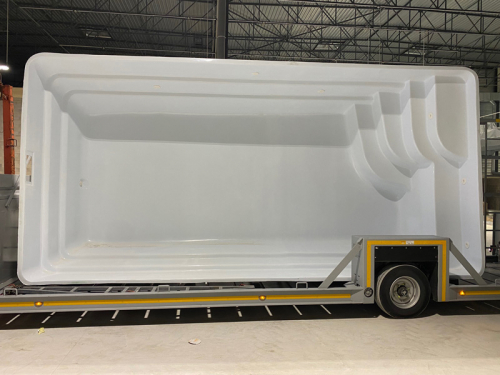 Preview: GFK Pool Karen 7 | 700x330x146cm Set mit Oberflurrollladen