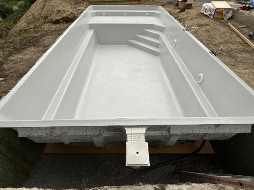 Preview: GFK Pool Lina 7 | 755x360x155cm Set