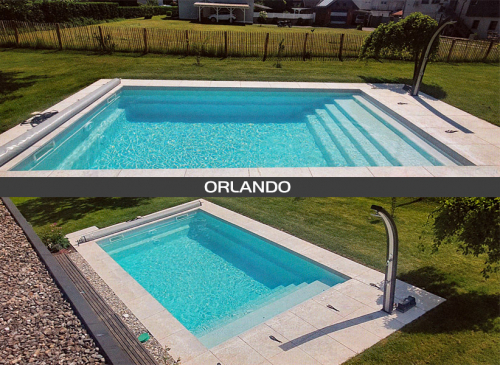 GFK Pool Orlando 6 | 600x300x148cm mit Wärmepumpe + Poolroboter