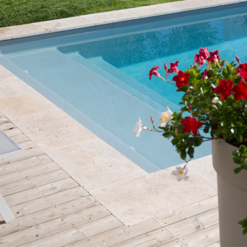Preview: PID Thilia 630x340x150cm GFK Pool Set