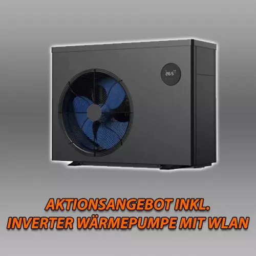 Preview: GFK Pool Karen 7 | 700x330x146cm Set mit 13KW Inverter Wärmepumpe