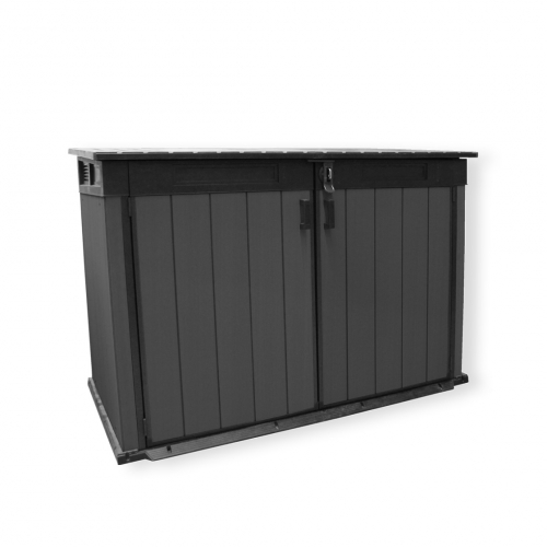 Filterbox - Technikbox Classic XL | Holzoptik in Dunkelgrau | inkl. 3 Multiplexplatten | DIY | ohne Inhalt