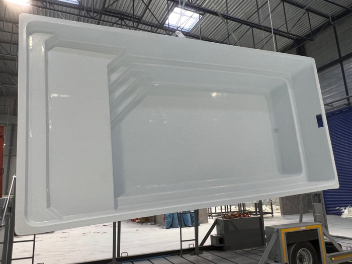 GFK Pool Lina 7 | 755x360x155cm Set + Wärmepumpe + Poolroboter