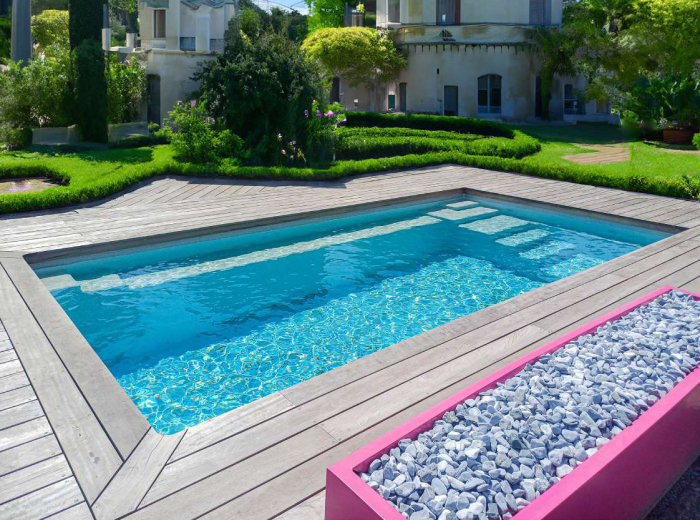 Ceramic de Luxe Leonis 55 | 550x300x150cm + Wärmepumpe + Poolroboter