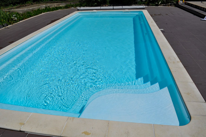 MON de PRA Unique 10 | 1000x400x150cm GFK Pool Set