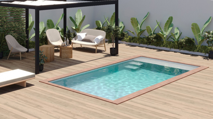 PID Saria 430x230x150cm GFK Pool Set