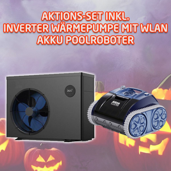 GFK Pool Detente 6 | 692x368x158cm mit Unterflurrollladen + Wärmepumpe + Poolroboter