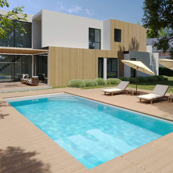 PID Zante 600x300x150cm GFK Pool Set