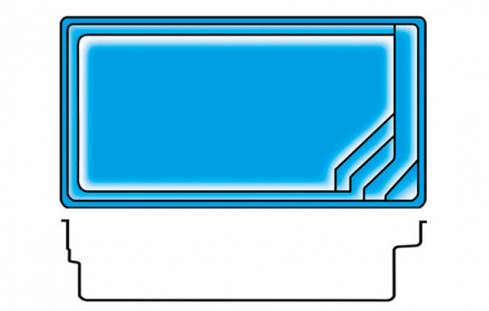 PPP GFK Pool Detente 7 | 700x368x158cm + Wärmepumpe + Poolroboter