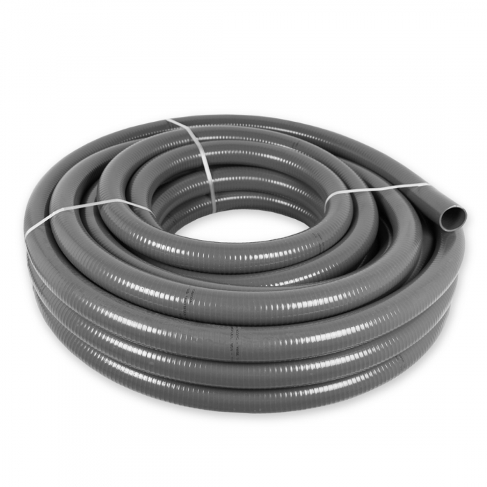 PVC Pool Flexschlauch | Ø 50 mm | 12 m Rolle | PN5 | Grau