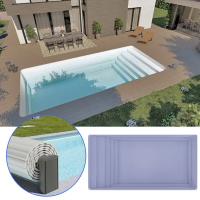 GFK Pool Cynthia 6 | 600x320x150cm Set mit Oberflurrollladen
